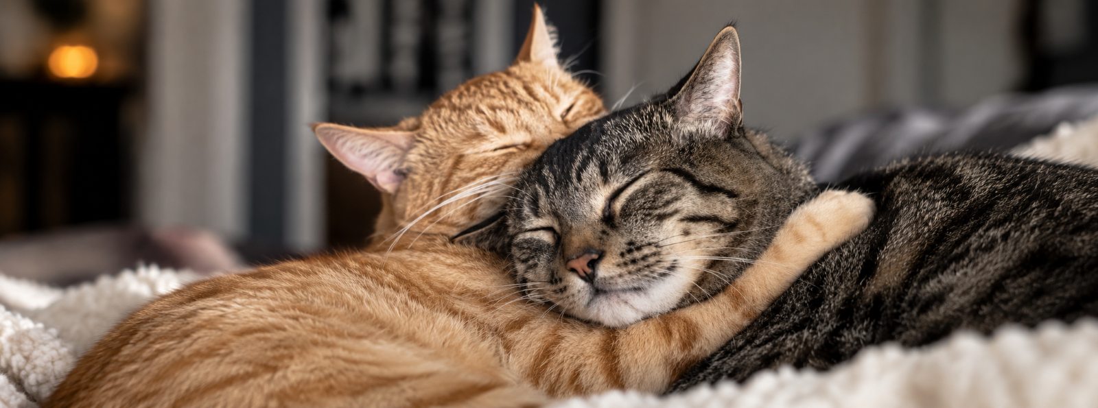 Brody and Greg curled up together